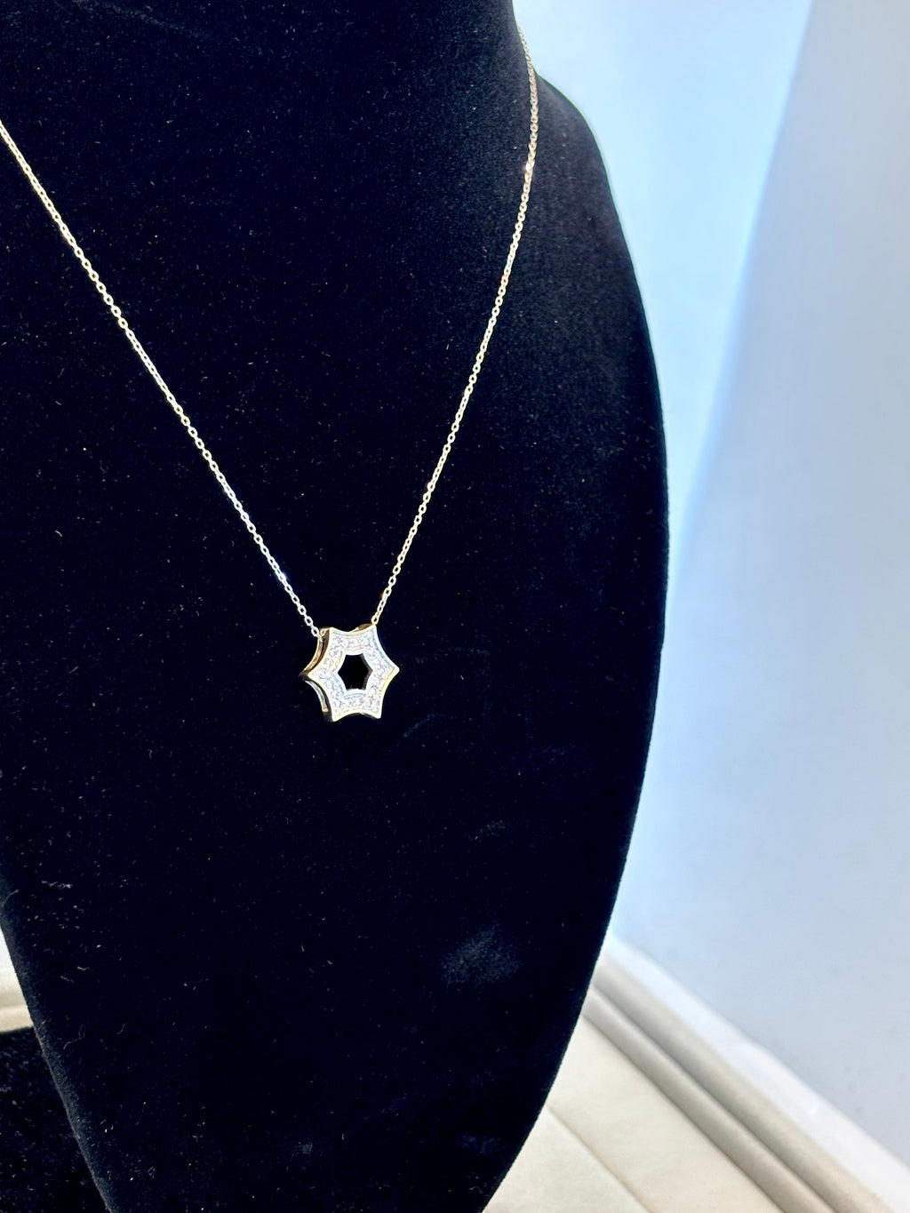 14K White Gold Diamond Star Necklace | Empire Jewelry and Loan