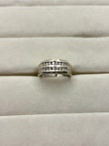 14K White Gold Multi Row Diamond Ring | Empire Jewelry and Loan