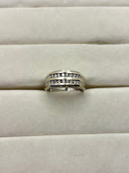 14K White Gold Multi Row Diamond Ring | Empire Jewelry and Loan