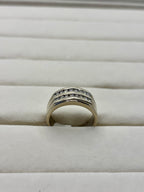 14K White Gold Multi Row Diamond Ring | Empire Jewelry and Loan