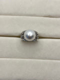 14K White Gold Pearl and Diamond Ring | Empire Jewelry and Loan