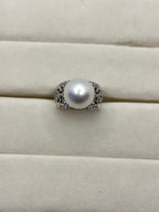 14K White Gold Pearl and Diamond Ring | Empire Jewelry and Loan