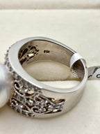 14K White Gold Pearl and Diamond Ring | Empire Jewelry and Loan
