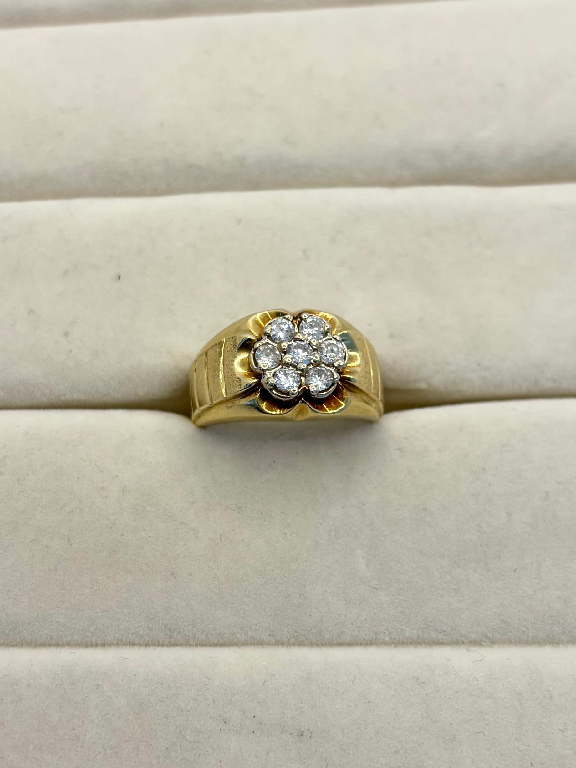 14K Yellow Gold Cluster Diamond Ring | Empire Jewelry and Loan
