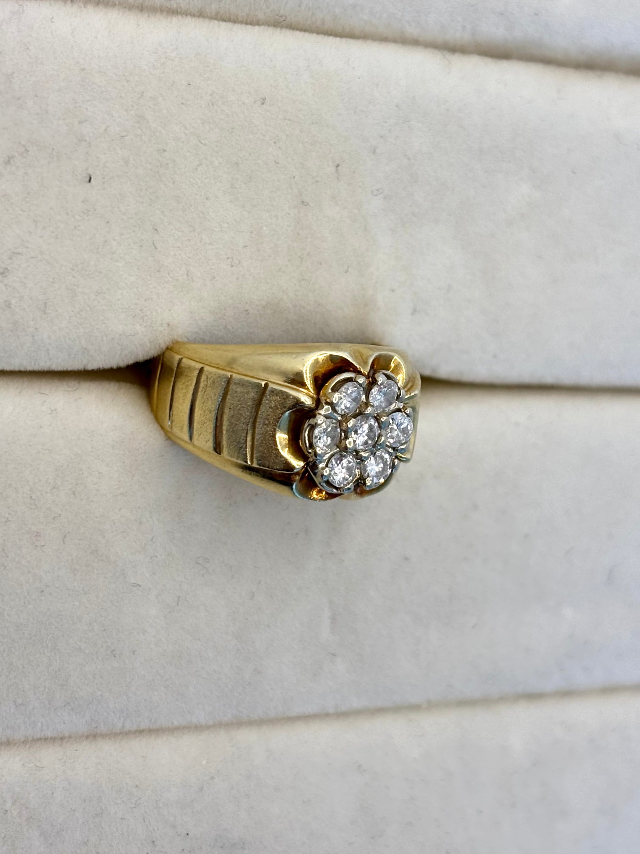 14K Yellow Gold Cluster Diamond Ring | Empire Jewelry and Loan
