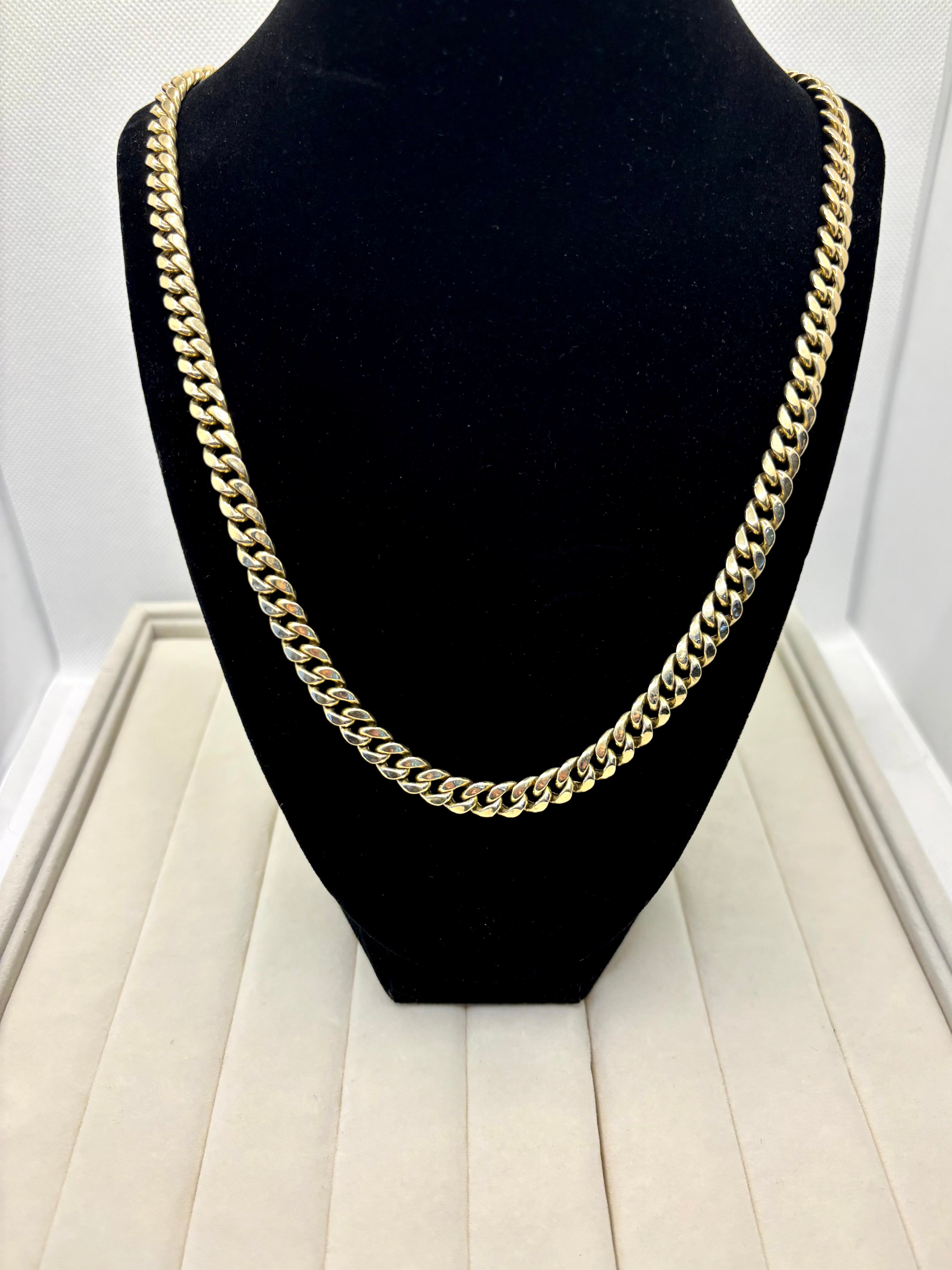 14K Yellow Gold Cuban Link Chain Necklace – 24 Inches | Empire Jewelry and Loan