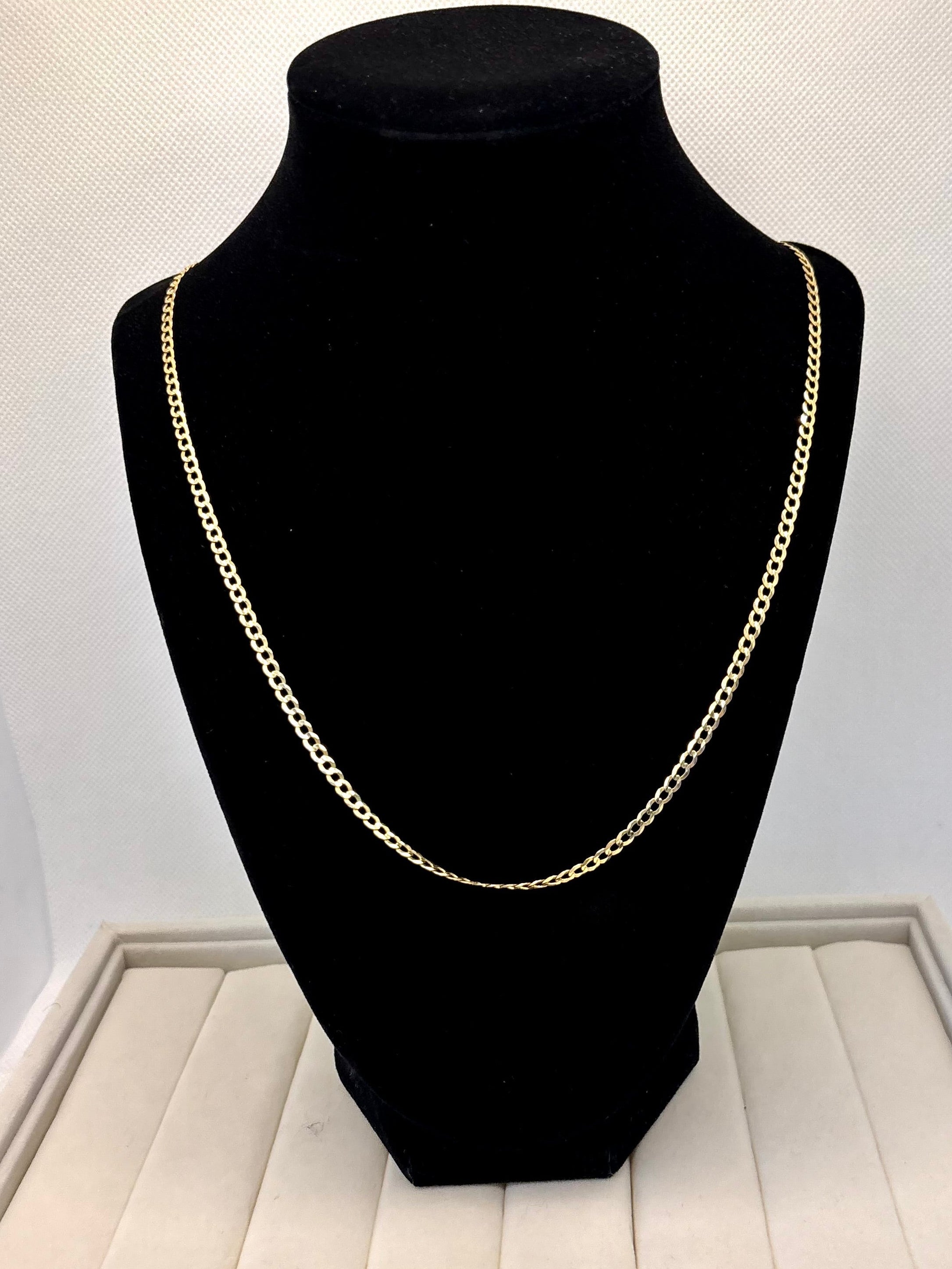 14K Yellow Gold Flat Curb Chain Necklace | Empire Jewelry and Loan