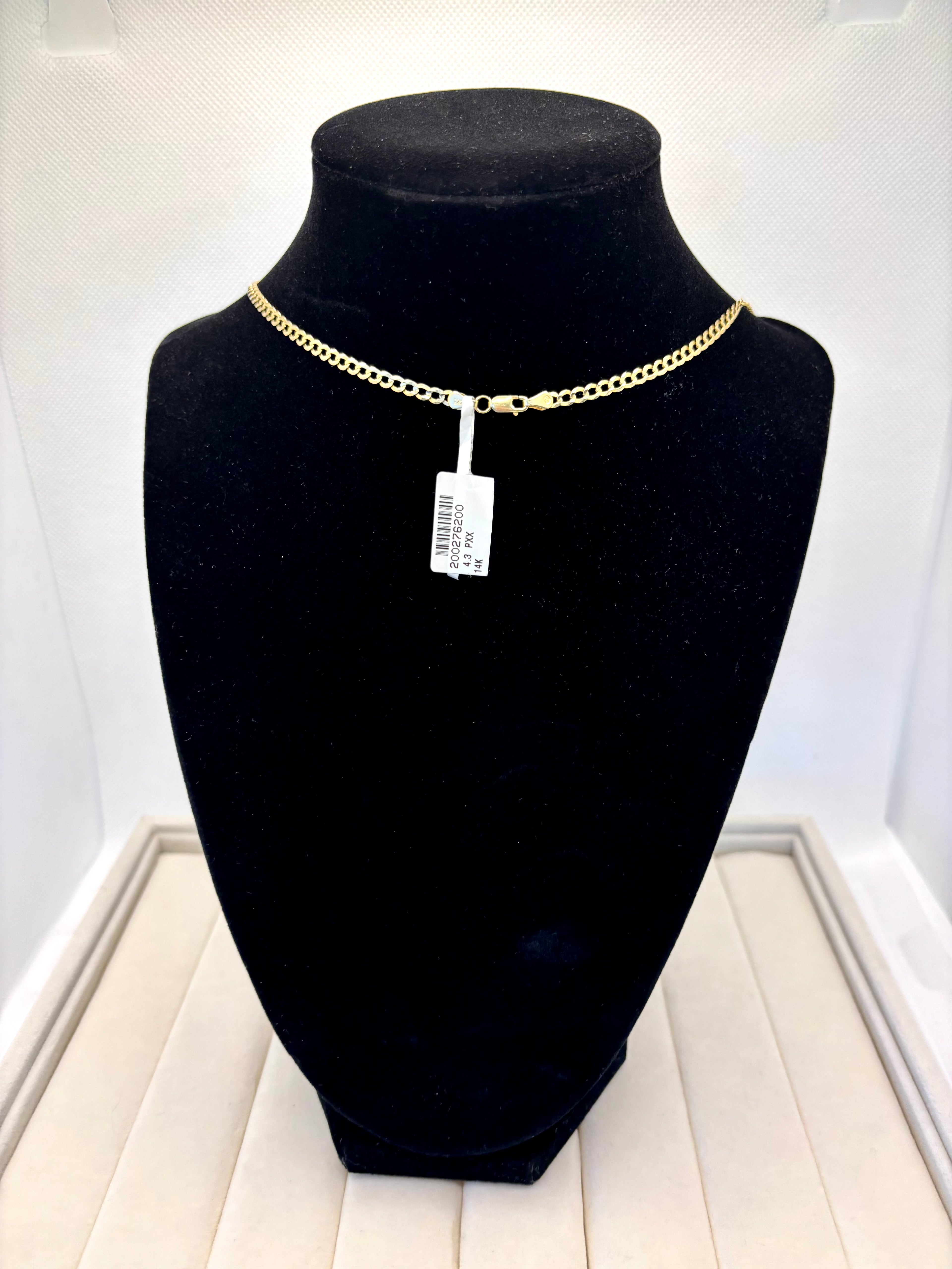 14K Yellow Gold Flat Curb Chain Necklace | Empire Jewelry and Loan