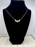 14K Yellow Gold Flower Natural Diamond  Necklace | Empire Jewelry and Loan