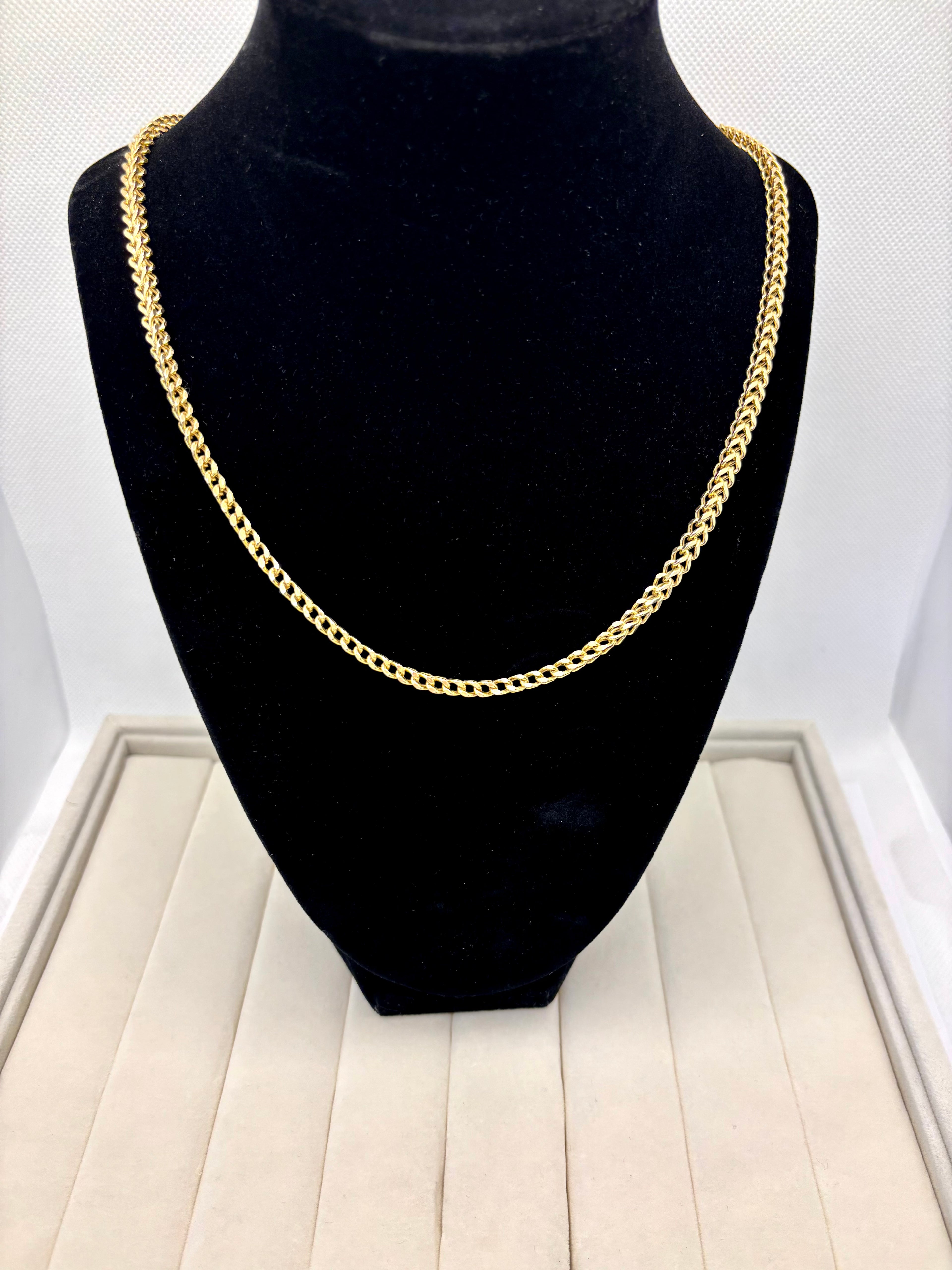 14K Yellow Gold Franco Chain Necklace – 24 Inches | Empire Jewelry and Loan