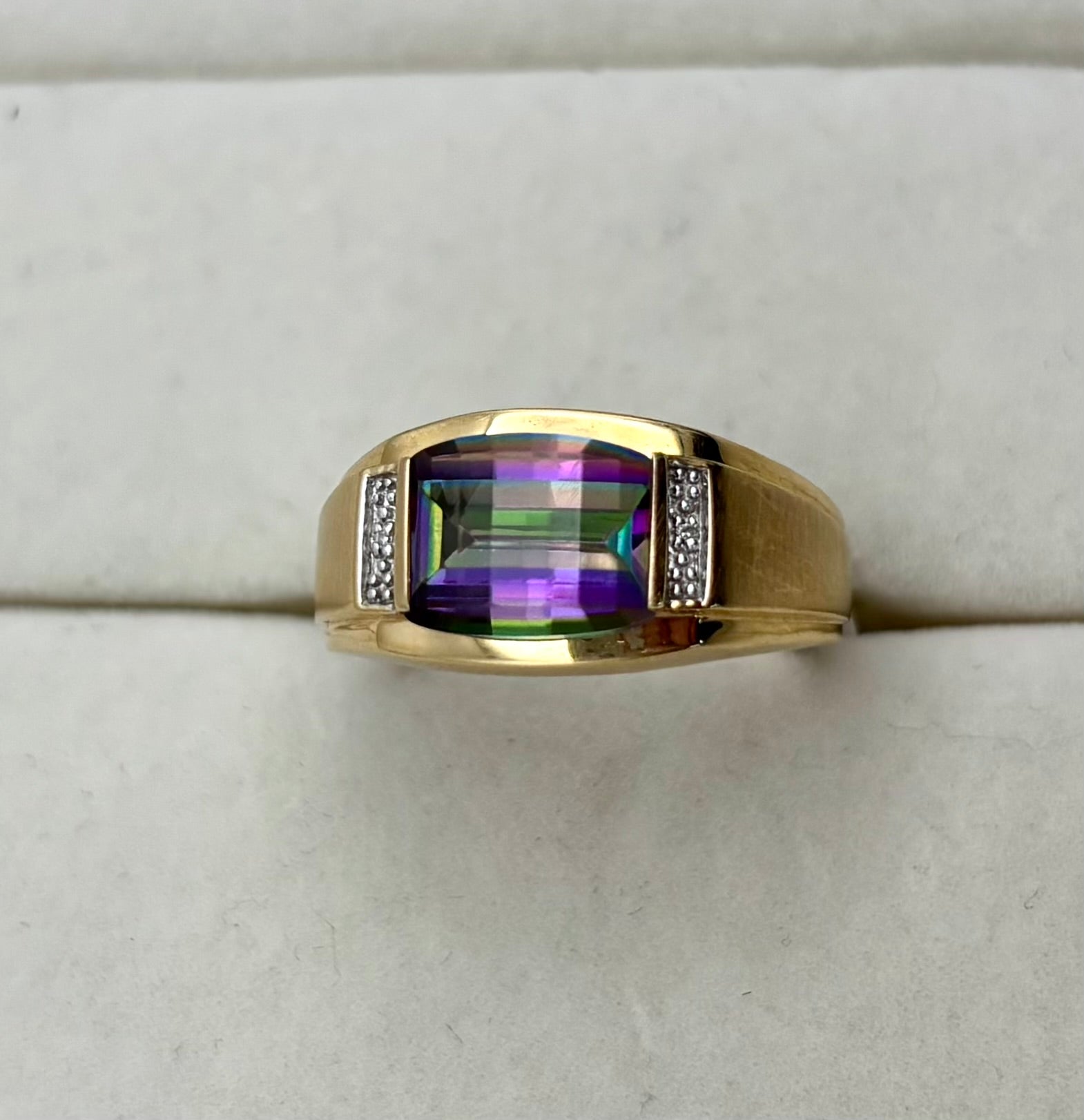 14K Yellow Gold Purple Green Gemstone Ring | Empire Jewelry and Loan