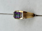 14K Yellow Gold Purple Green Gemstone Ring | Empire Jewelry and Loan