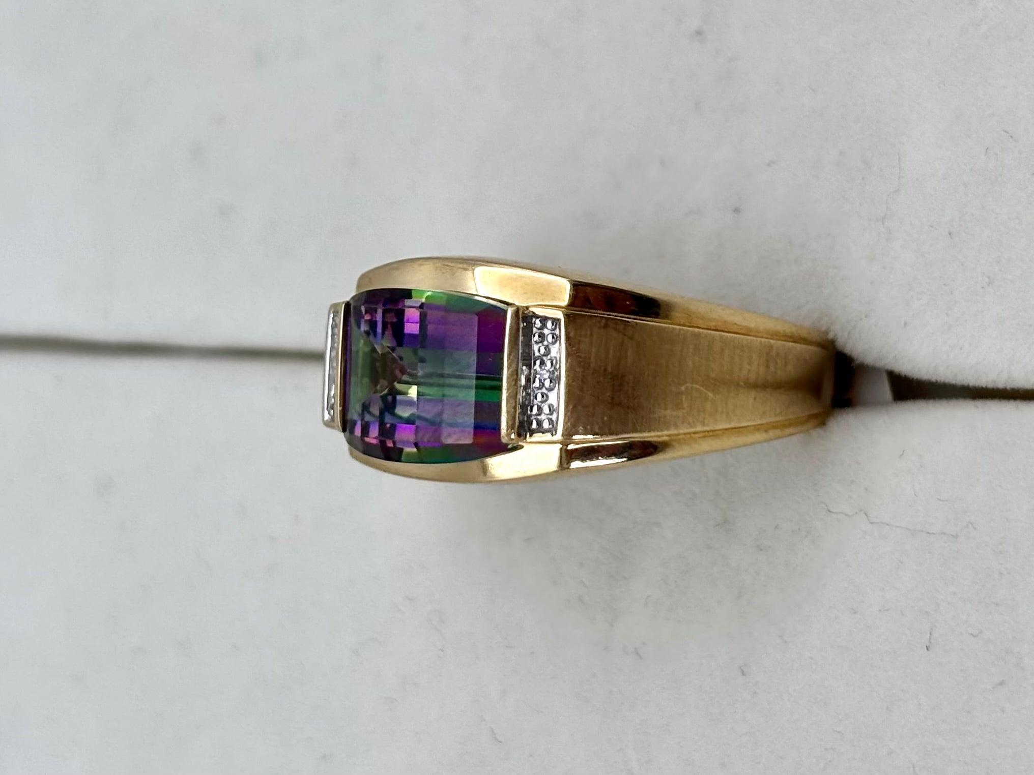 14K Yellow Gold Purple Green Gemstone Ring | Empire Jewelry and Loan