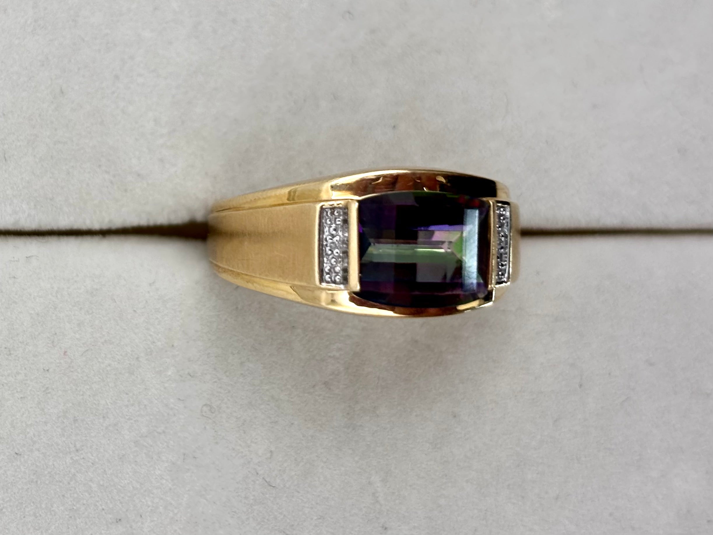14K Yellow Gold Purple Green Gemstone Ring | Empire Jewelry and Loan