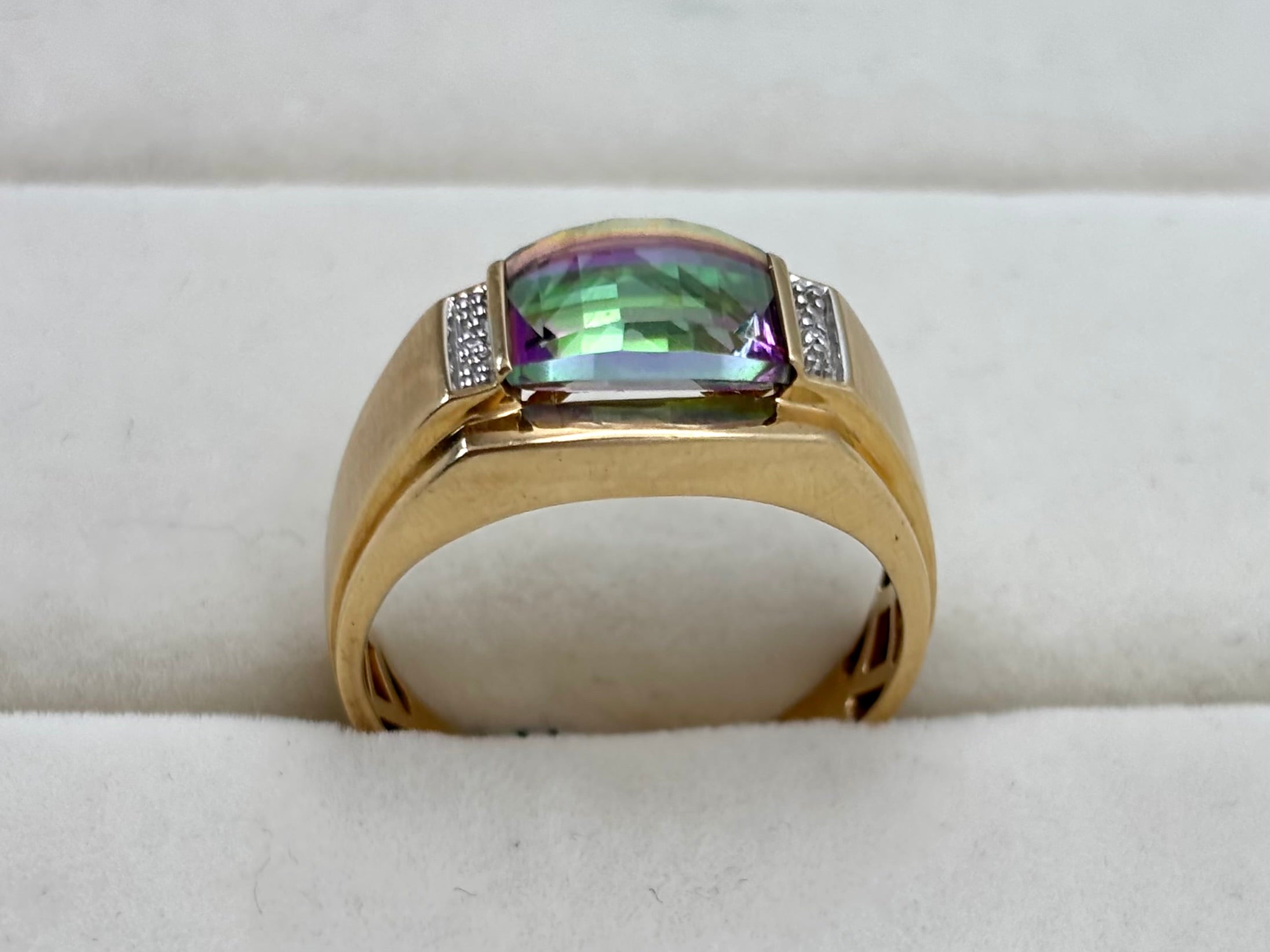 14K Yellow Gold Purple Green Gemstone Ring | Empire Jewelry and Loan