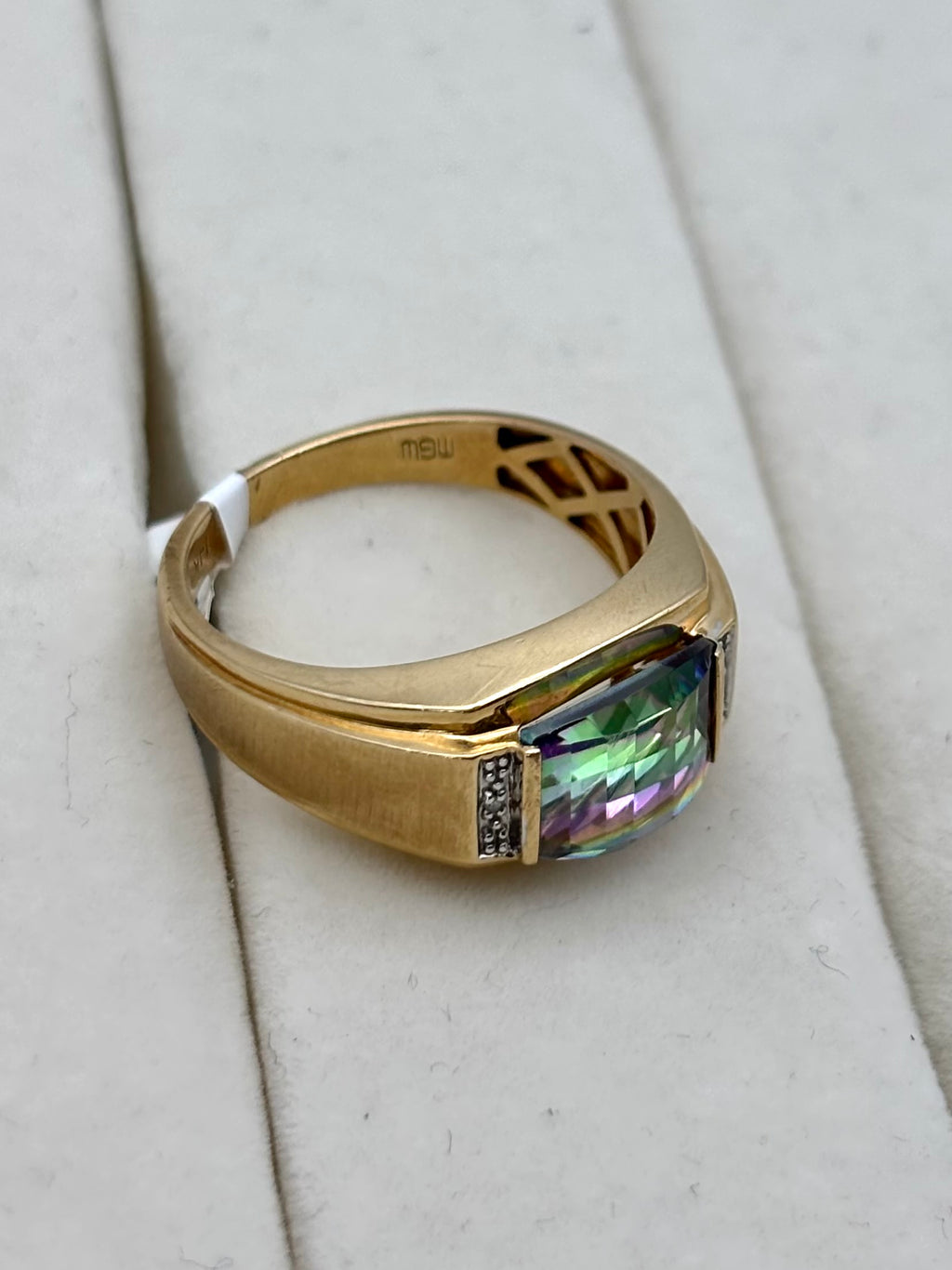 14K Yellow Gold Purple Green Gemstone Ring | Empire Jewelry and Loan
