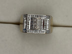 14K White Gold Diamond Statement Ring