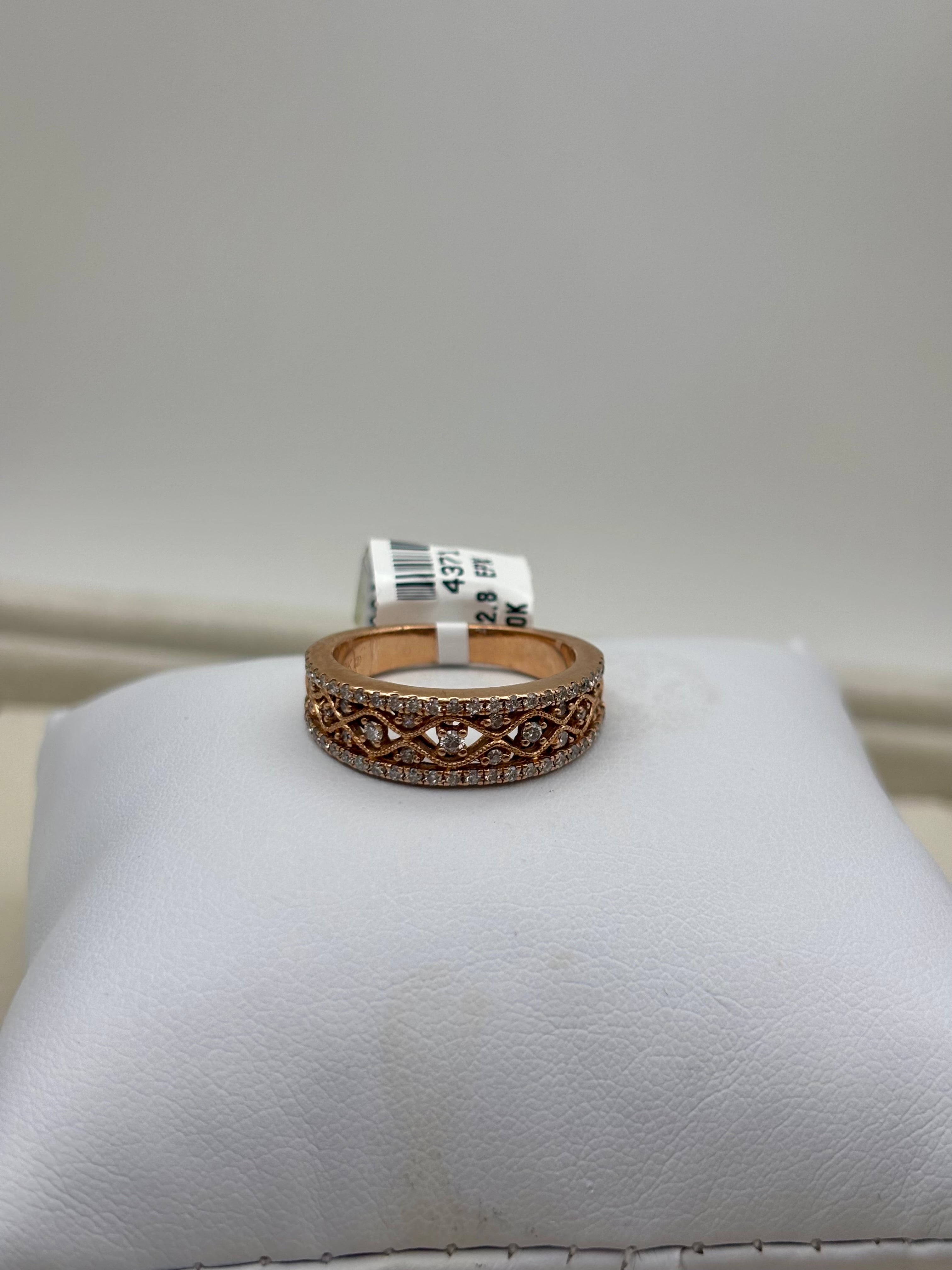 10K Yellow Gold Diamond Band Ring