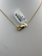 14k Yellow Gold Purple Stone Heart Pendant