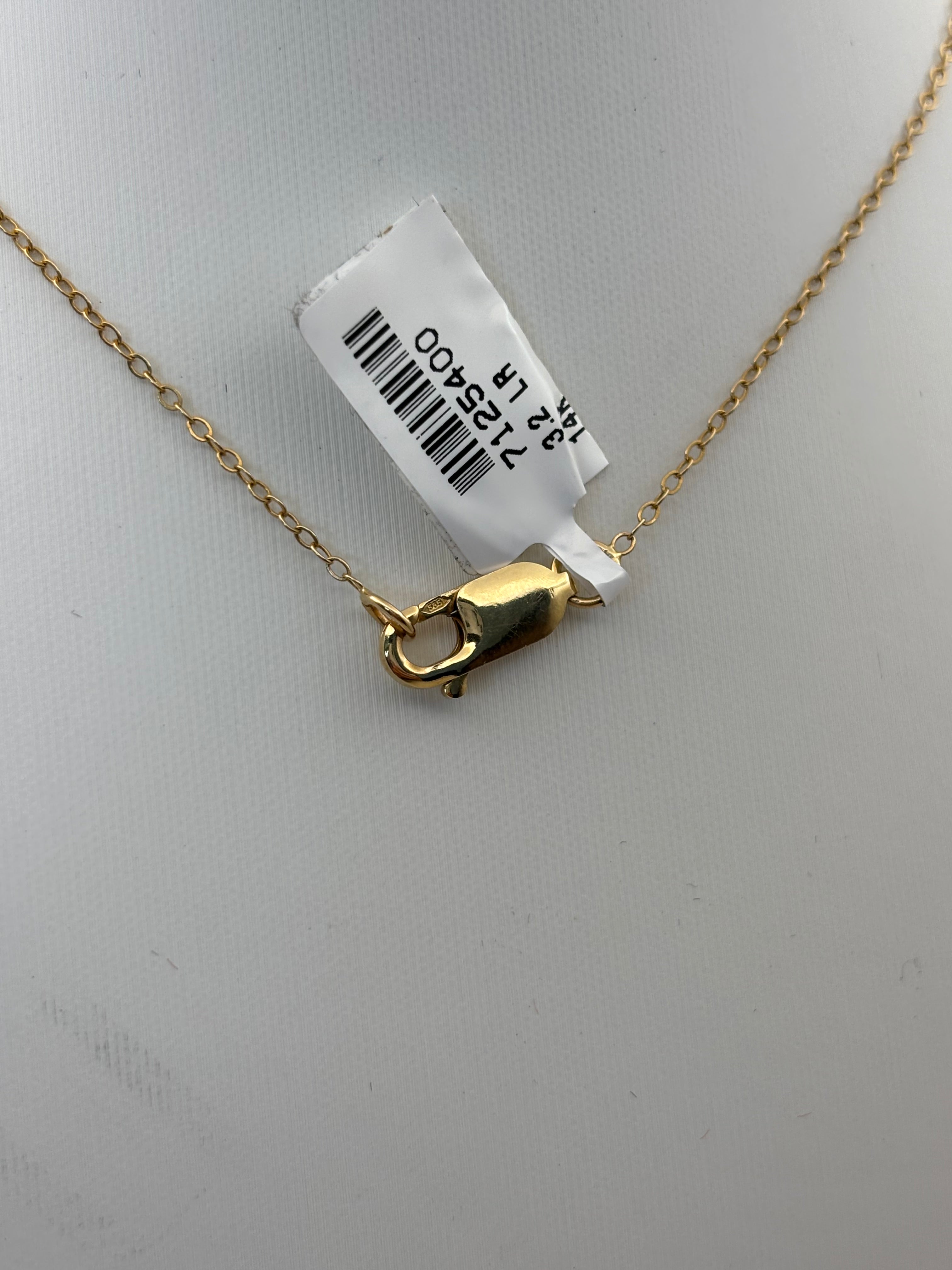 14k Yellow Gold Purple Stone Heart Pendant