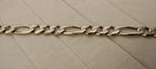 14k Yellow Gold Mens Figaro Link Bracelet