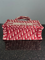 Christian Dior Small Book Tote Red Oblique Canvas