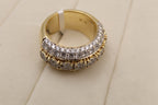 14k Yellow Gold Cluster Diamond Ring