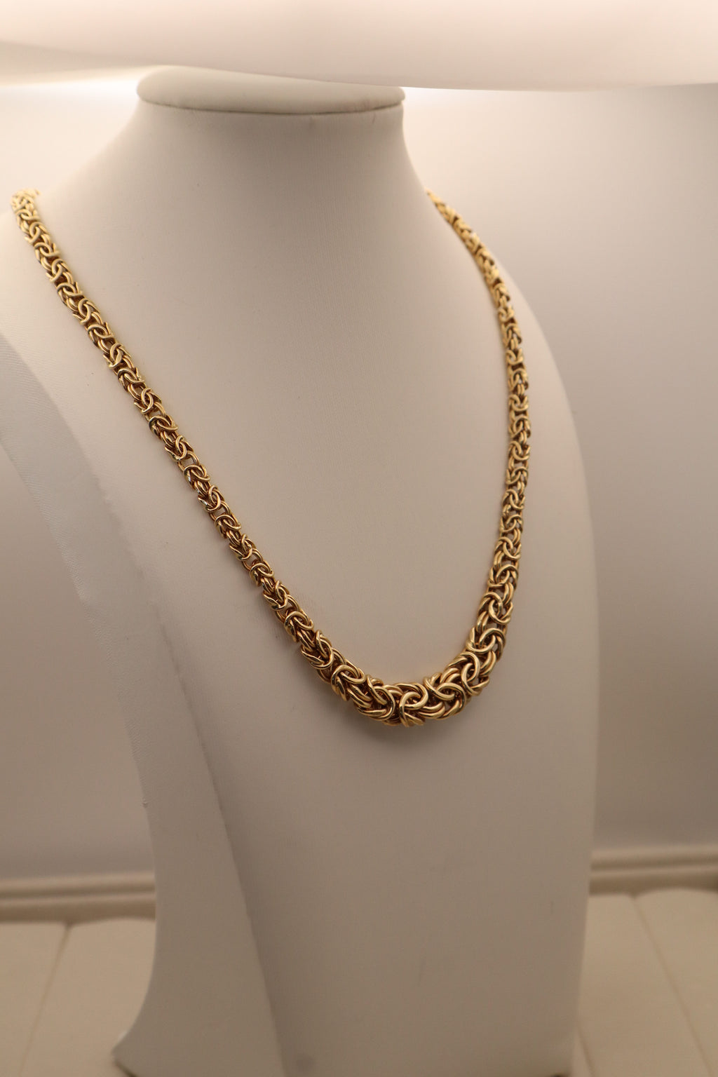 14k Yellow Gold Byzantine Chain