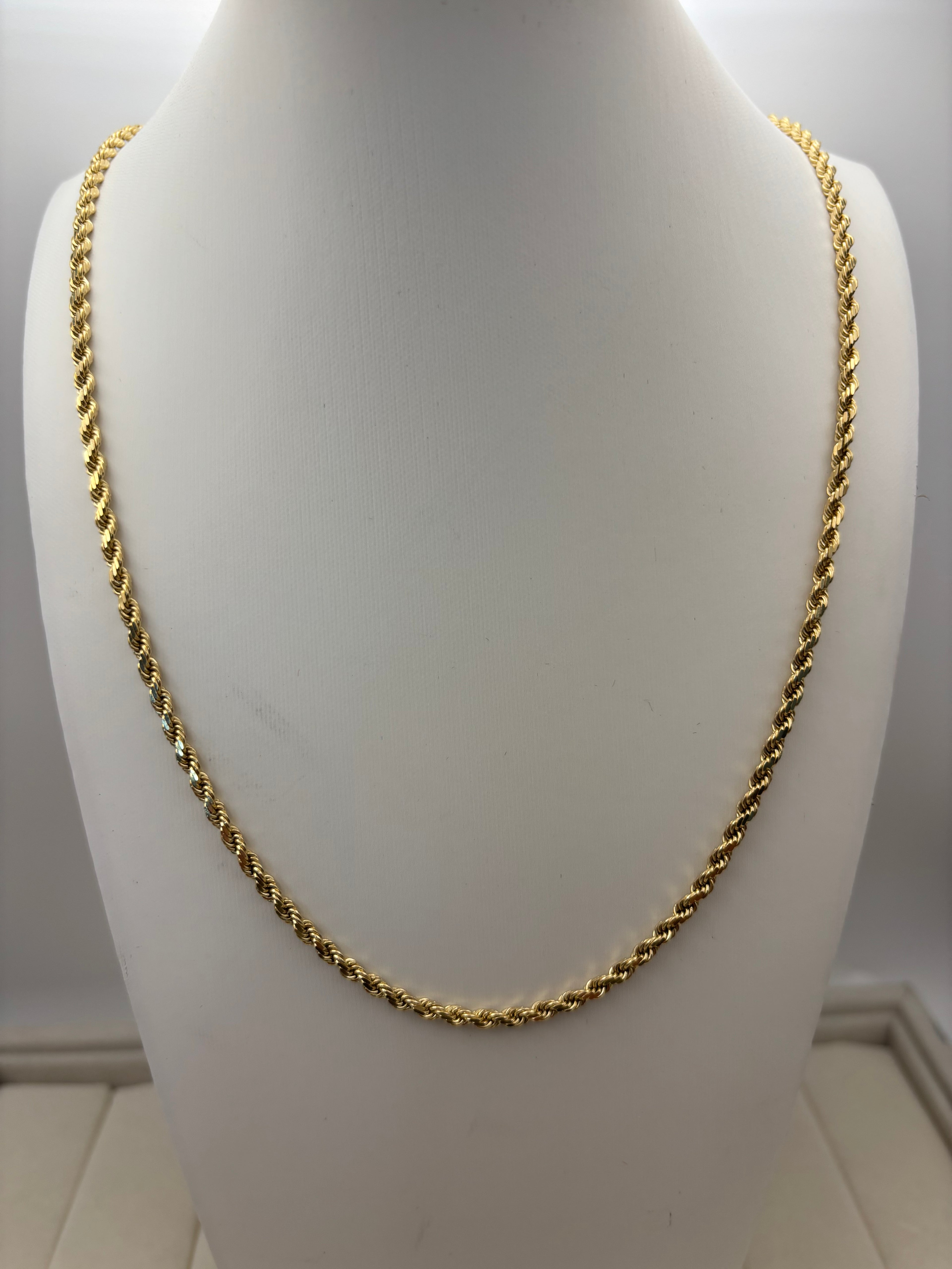 14k Yellow Gold Rope Chain
