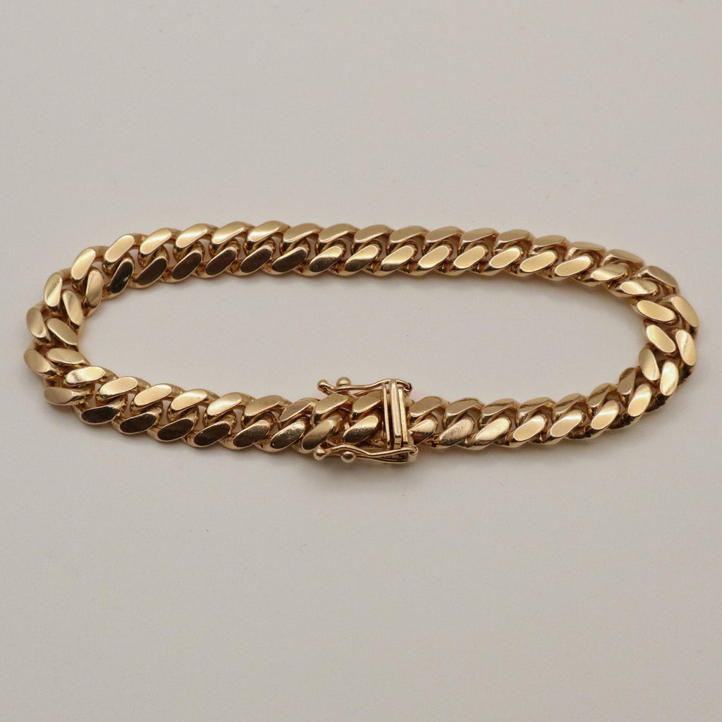 14k Yellow Gold Cuban Link Bracelet