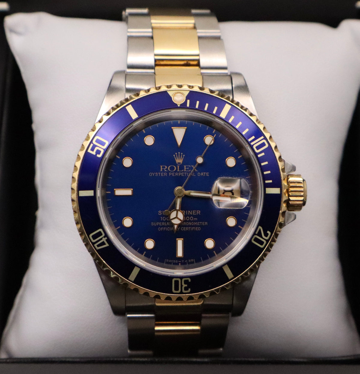 Rolex Submariner Date Two-Tone "Bluesy" Blue Dial 18K Gold & Steel (Ref. 16613)