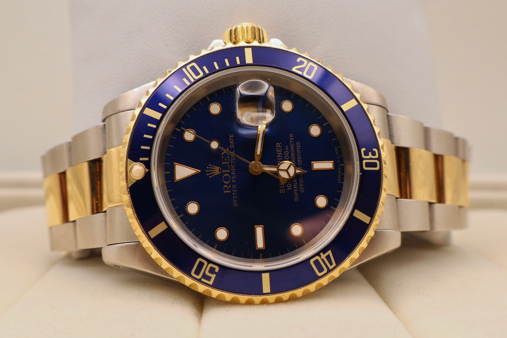 Rolex Submariner Date Two-Tone "Bluesy" Blue Dial 18K Gold & Steel (Ref. 16613)