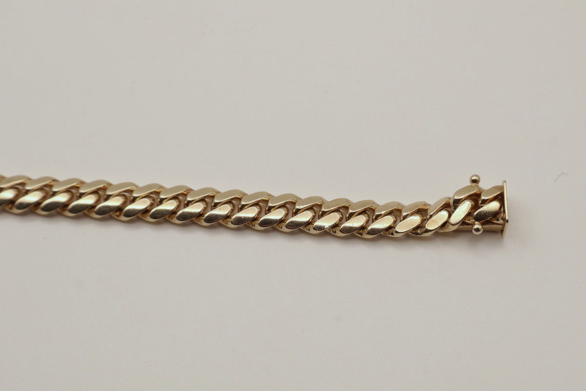 14k Yellow Gold Cuban Link Bracelet