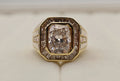 18k Yellow Gold Cushion Lab Diamond Halo Ring