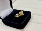 10K Yellow Gold Heart Design Ring