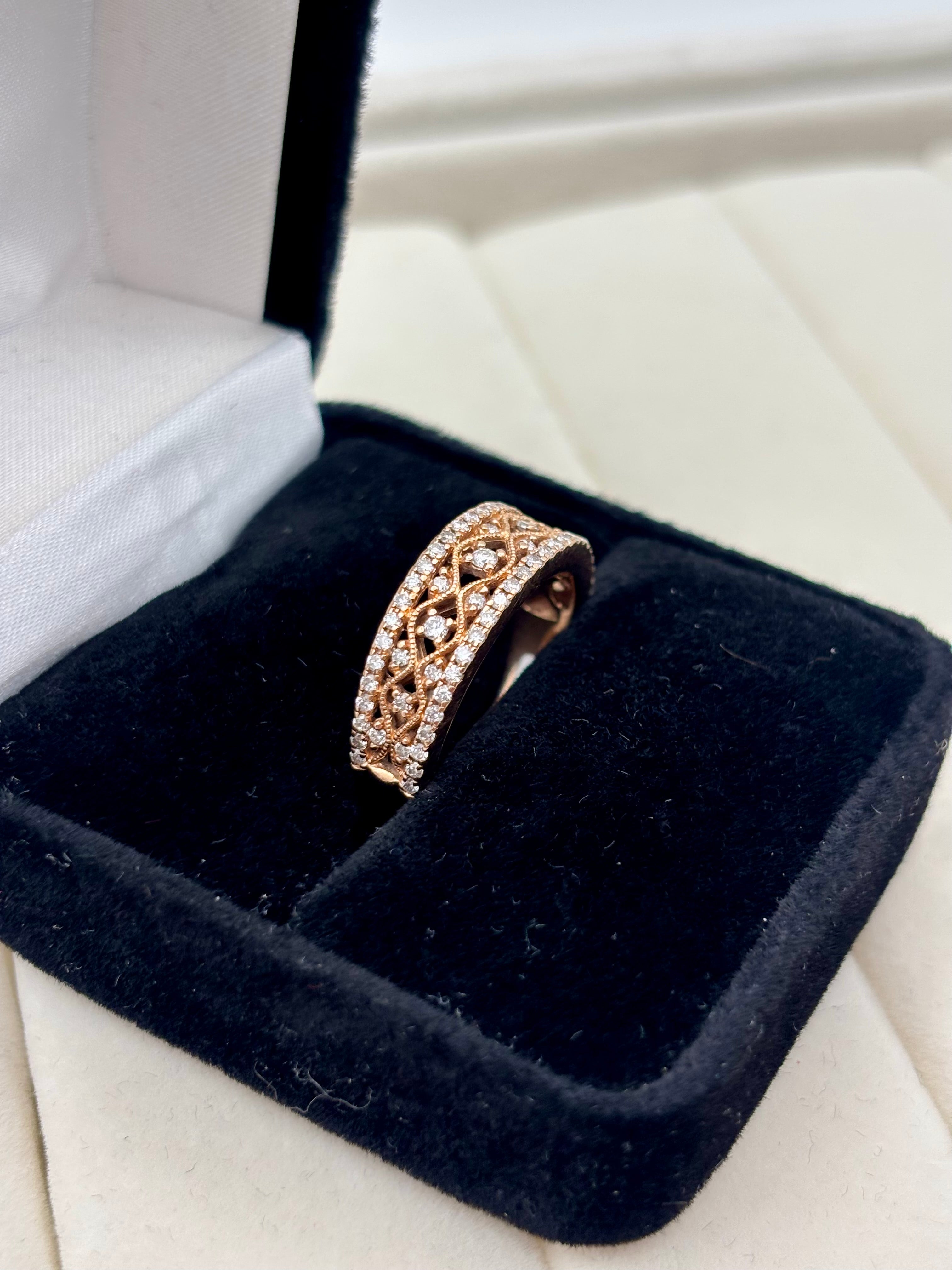 10K Yellow Gold Diamond Band Ring