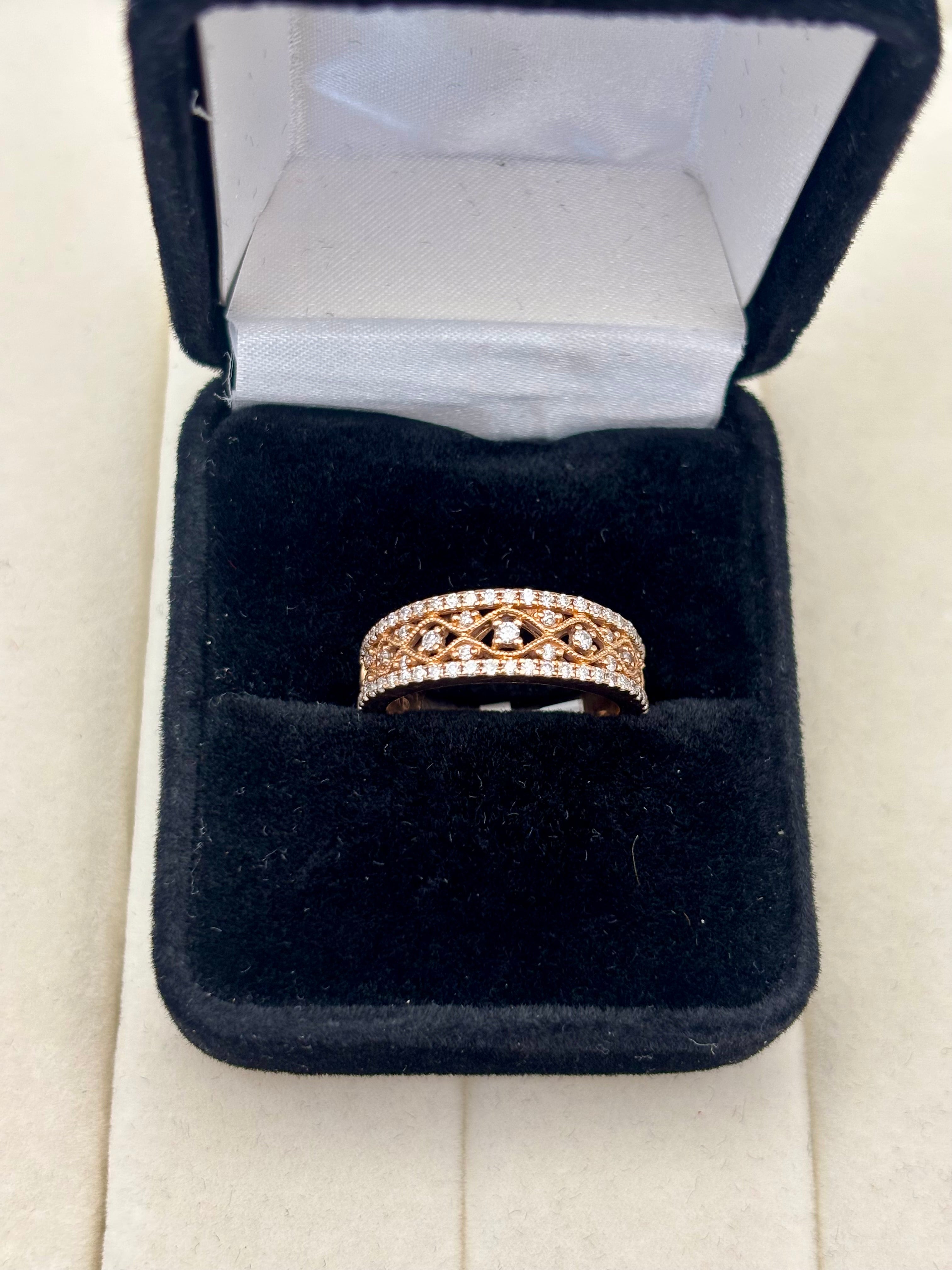 10K Yellow Gold Diamond Band Ring