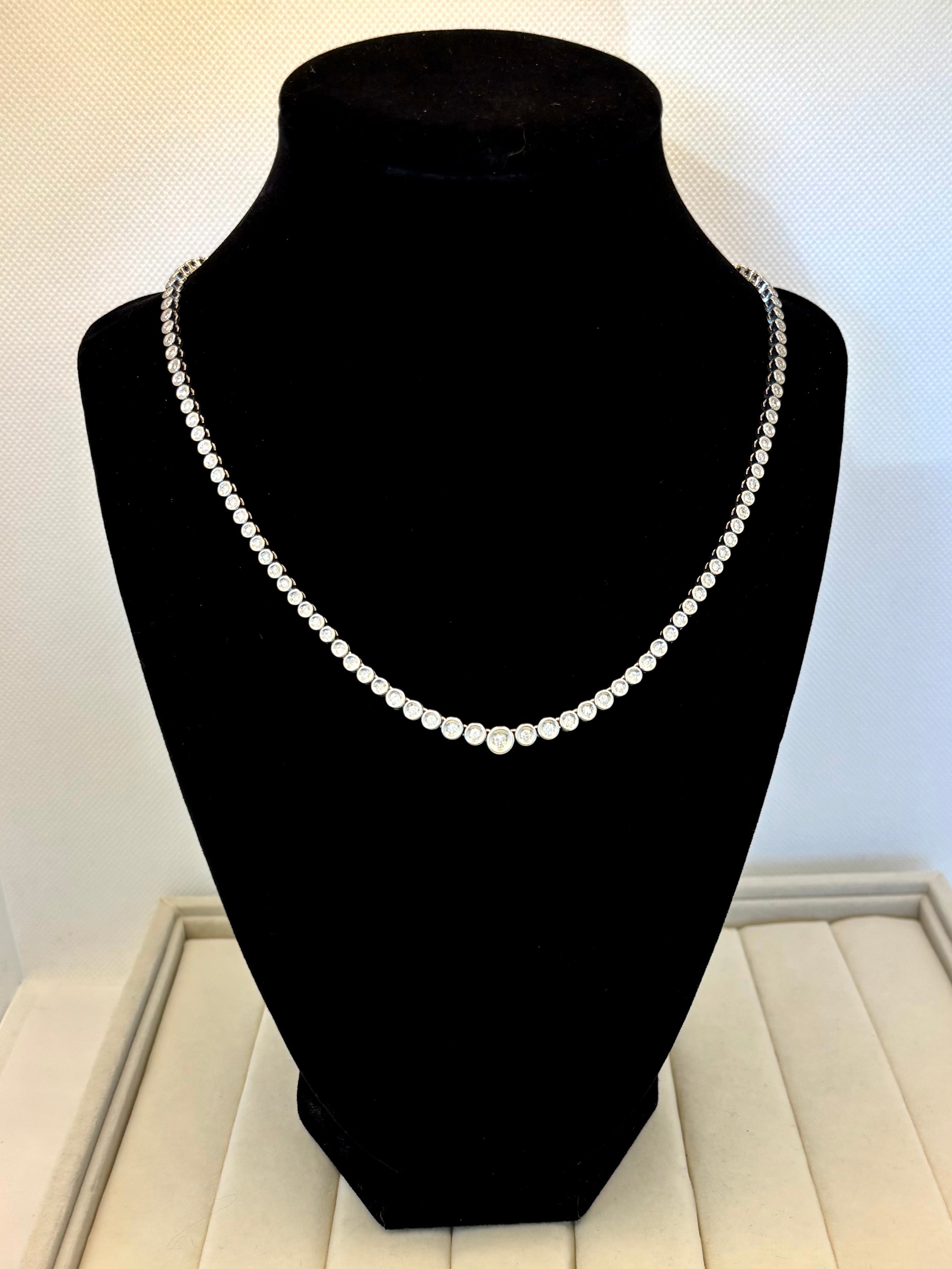 950 Platinum Natural Diamond Tennis Chain | Empire Jewelry and Loan