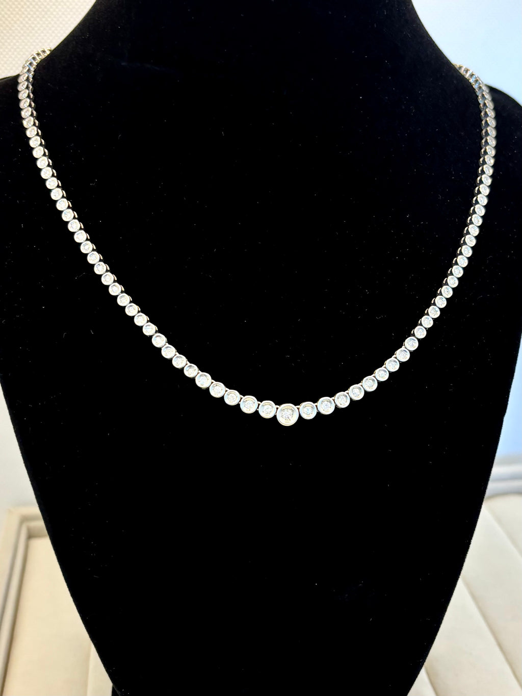 950 Platinum Natural Diamond Tennis Chain | Empire Jewelry and Loan
