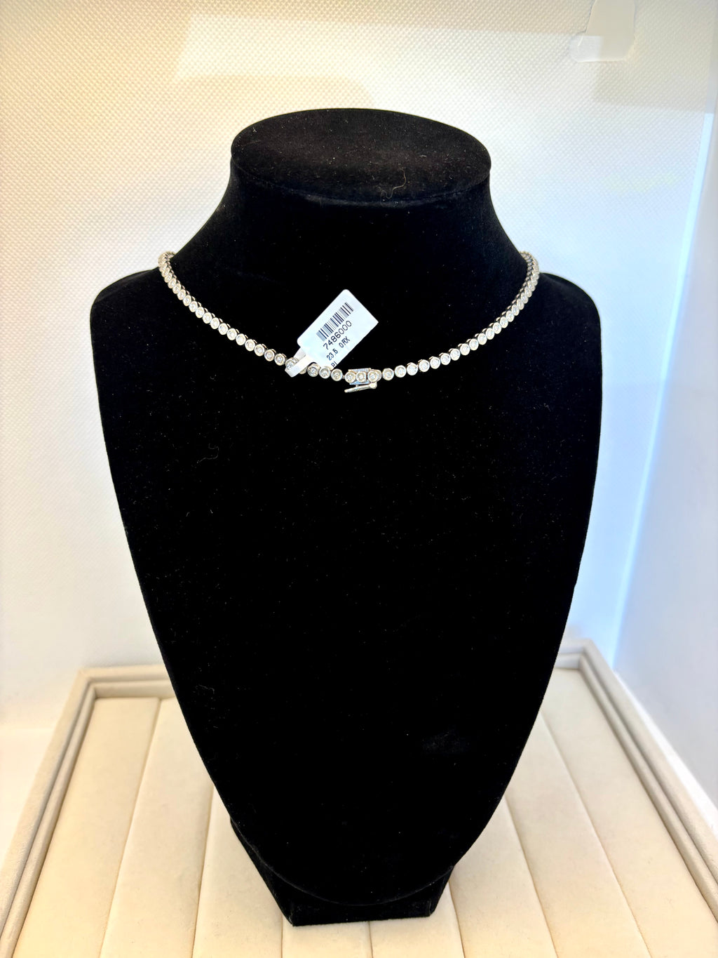 950 Platinum Natural Diamond Tennis Chain | Empire Jewelry and Loan