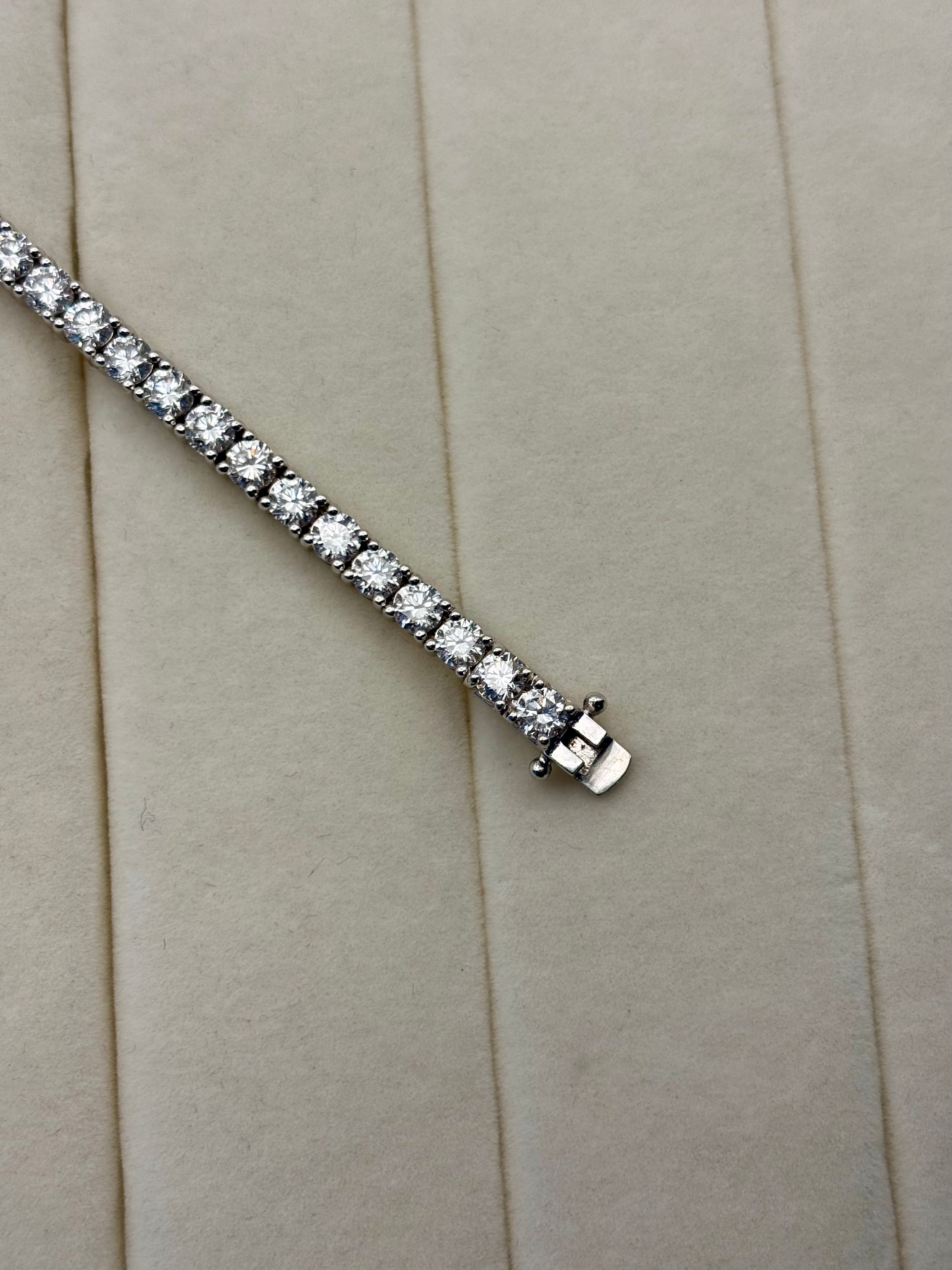 14k White Gold Lab Grown Diamond Tennis Bracelet