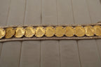 Chinese Gold Panda 24k Coin Link Bracelet in 14k Yellow Gold