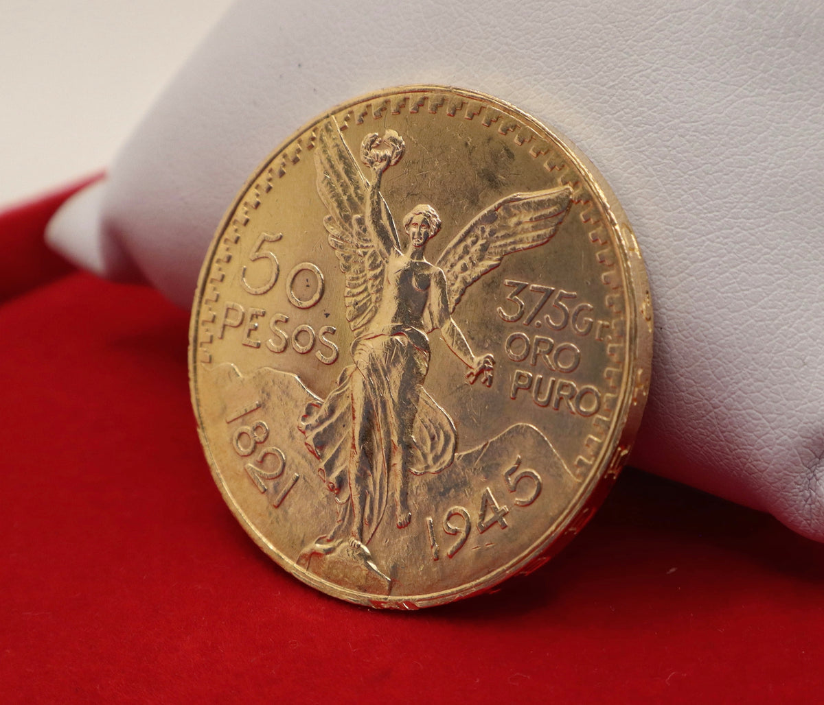 1945 Mexico 50 Pesos Gold Coin (Centenario) - 37.5g Pure Gold