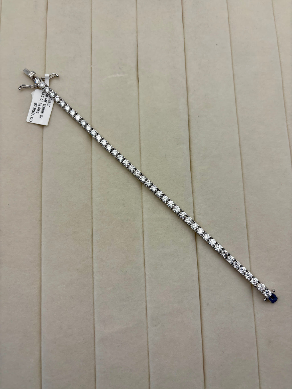 14k White Gold Lab Grown Diamond Tennis Bracelet
