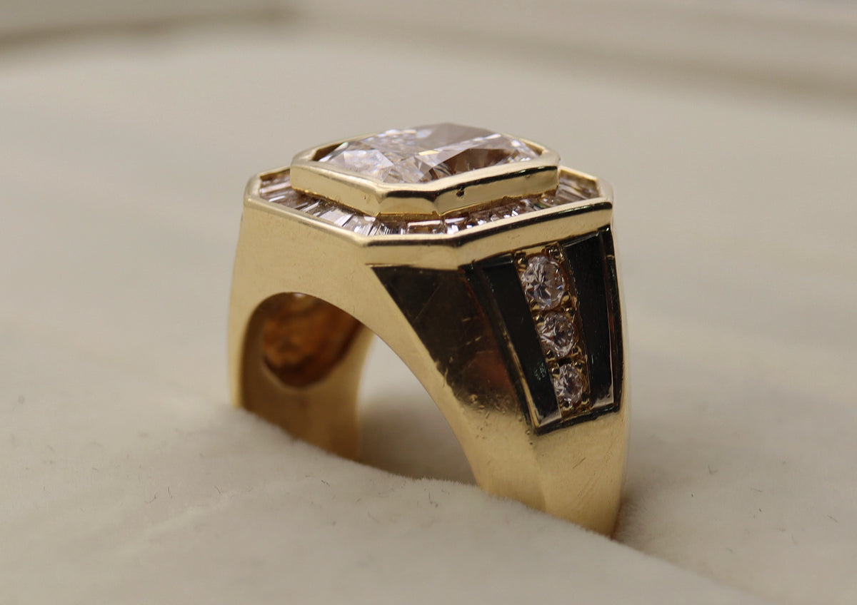 18k Yellow Gold Cushion Lab Diamond Halo Ring