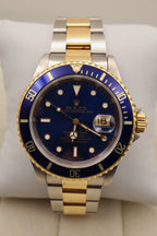 Rolex Submariner Date Two-Tone "Bluesy" Blue Dial 18K Gold & Steel (Ref. 16613)