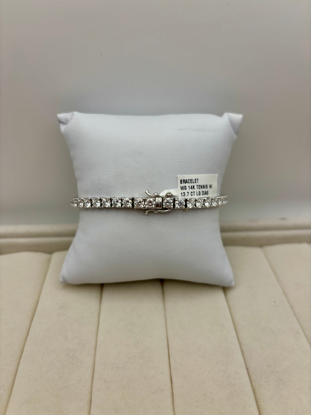 14k White Gold Lab Grown Diamond Tennis Bracelet