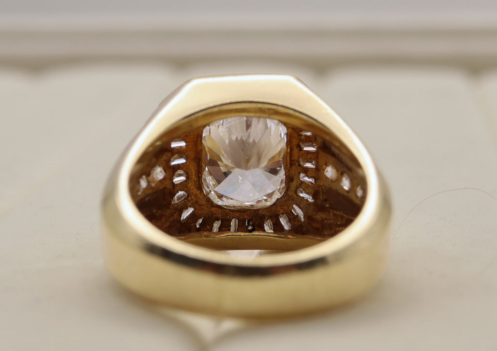 18k Yellow Gold Cushion Lab Diamond Halo Ring