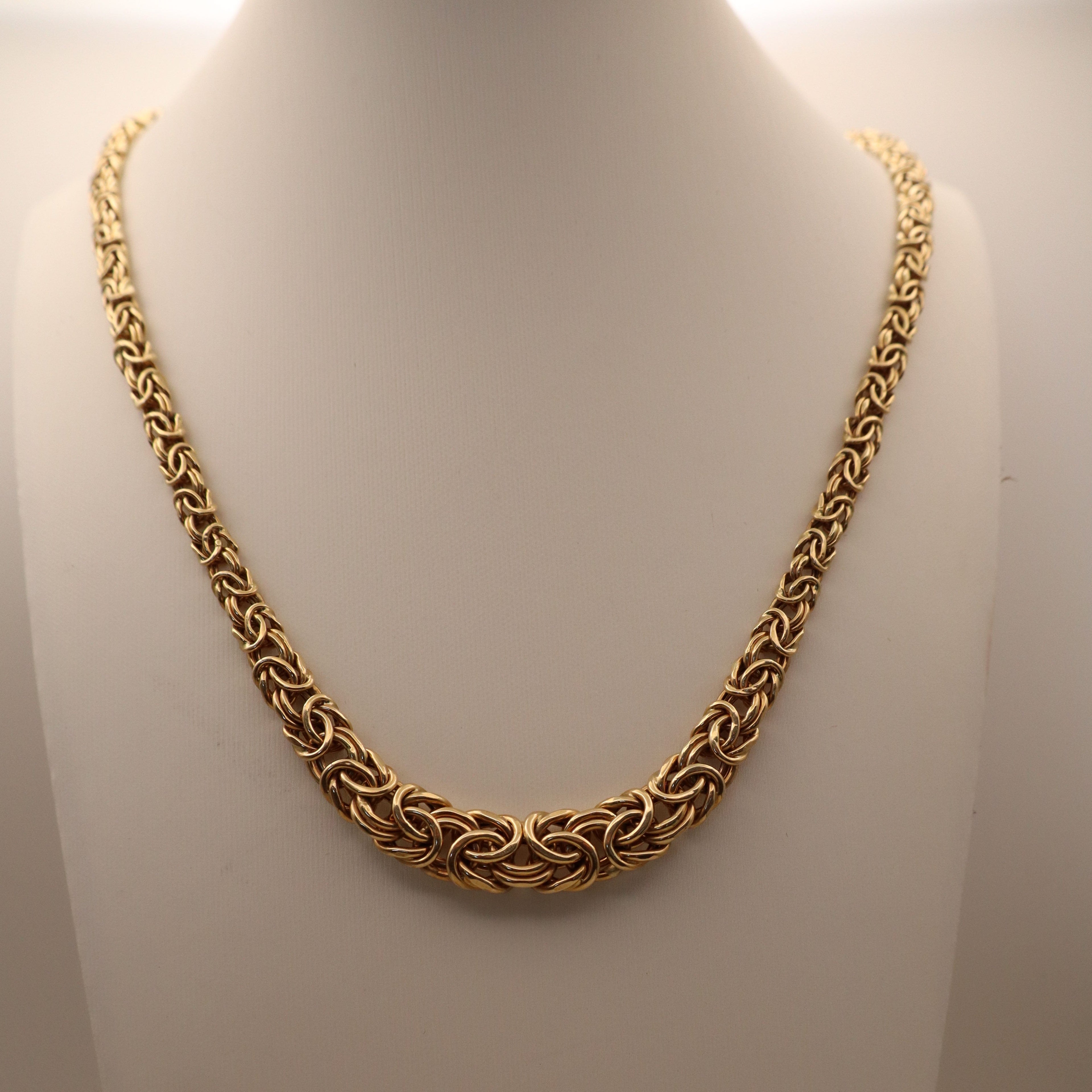 14k Yellow Gold Byzantine Chain