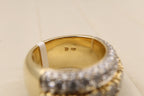 14k Yellow Gold Cluster Diamond Ring